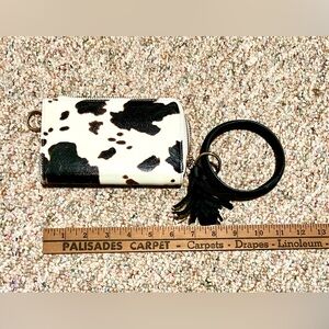 Cow Print Wristlet Wallet